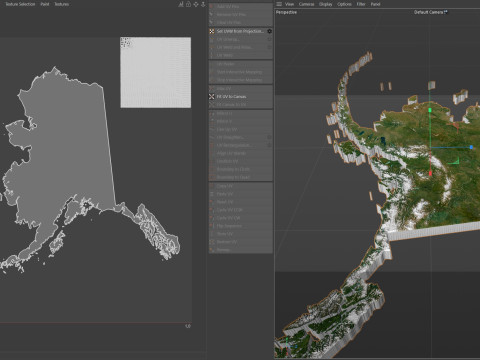 Alaska Terrain Map 3D Model