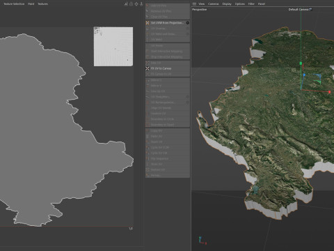 Albania Terrain Map Model 3D
