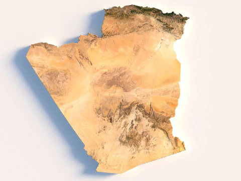 Algeria Terrain Map 3D Model