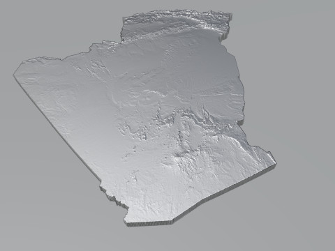 Algeria Terrain Map 3Dモデル