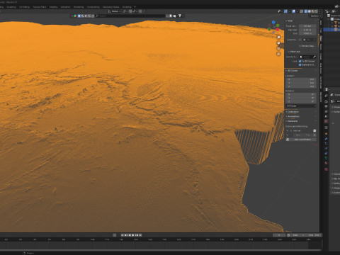 Algeria Terrain Map 3Dモデル