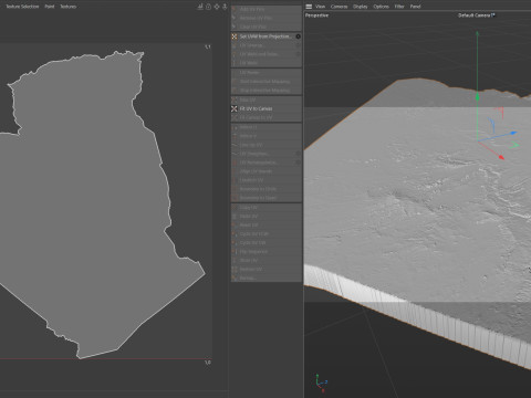 Algeria Terrain Map 3Dモデル