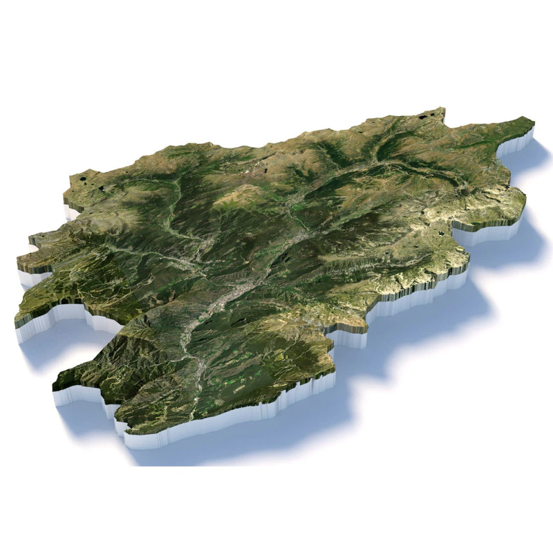 Andorra Terrain Map 3D Model .c4d .max .obj .3ds .fbx .stl .blend 