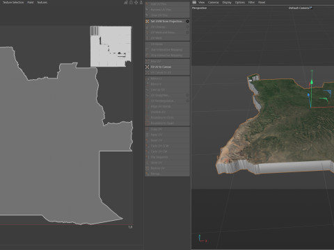 Angola Terrain Map 3D Модель