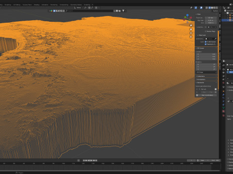 Angola Terrain Map 3D Модель