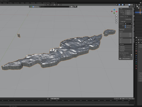Anguilla Terrain Map Model 3D