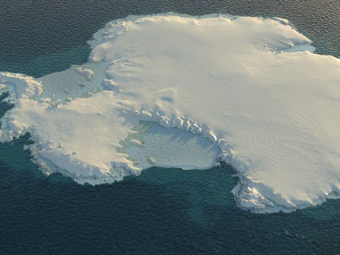 Antarctica Terrain Map 3D Model