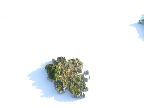 Antigua and Barbuda Terrain Map 3D Model