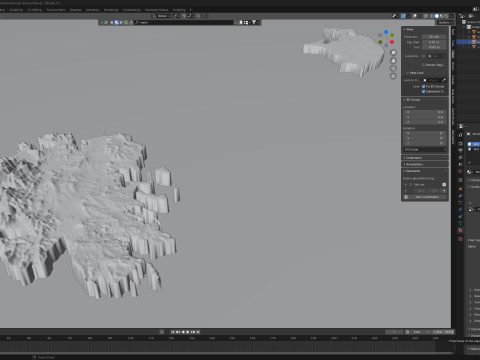 Antigua and Barbuda Terrain Map 3D Model