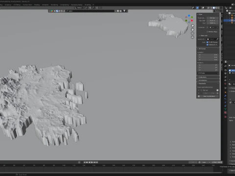 Antigua and Barbuda Terrain Map 3D Model