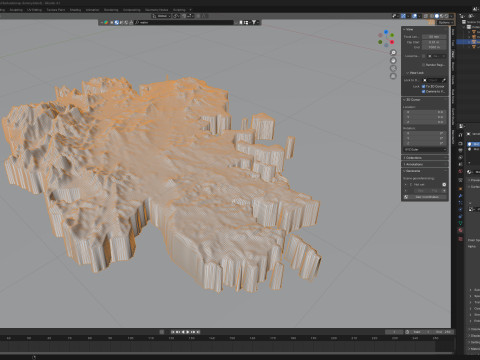Antigua and Barbuda Terrain Map 3D Model