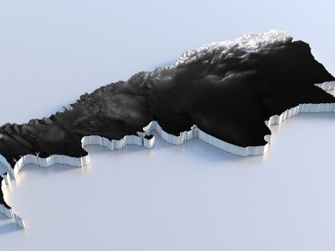 Argentina Terrain Map 3D 모델