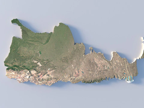 Argentina Terrain Map 3D Model