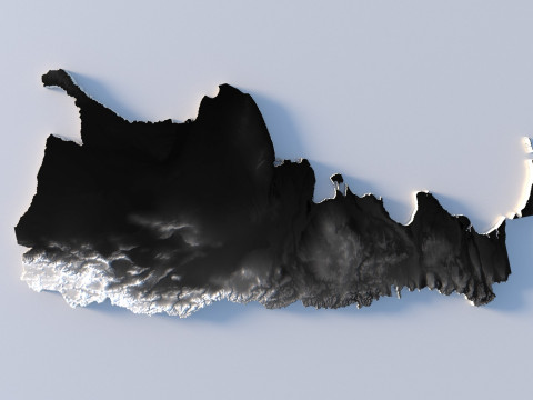 Argentina Terrain Map 3D 모델