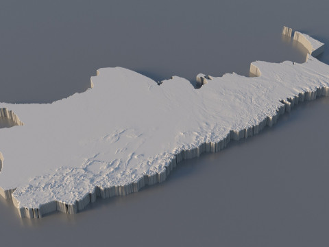 Argentina Terrain Map 3D 모델