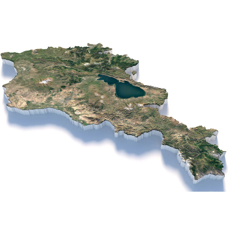 Armenia Terrain Map 3D Model .c4d .max .obj .3ds .fbx .stl .blend