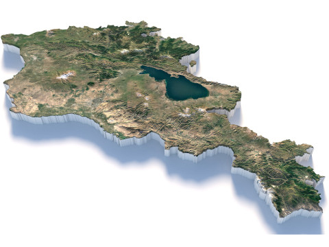 Armenia Terrain Map Modèle 3D