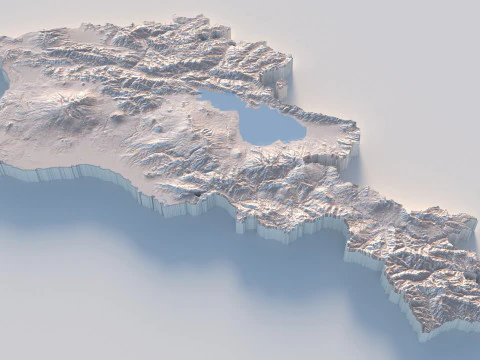 Armenia Terrain Map 3D Model