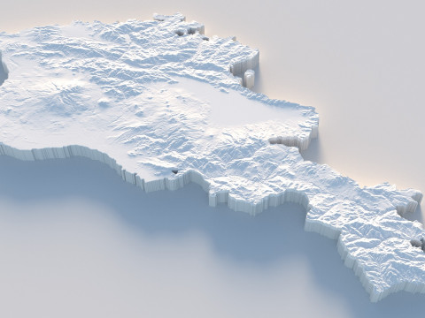 Armenia Terrain Map 3D-Modell