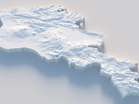 Armenia Terrain Map 3D Model