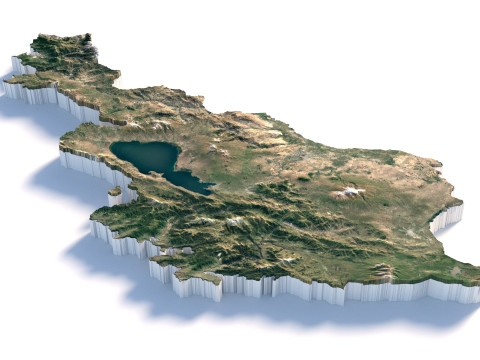 Armenia Terrain Map 3D-Modell