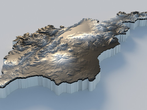 Armenia Terrain Map 3D-Modell