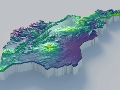 Armenia Terrain Map 3D Model