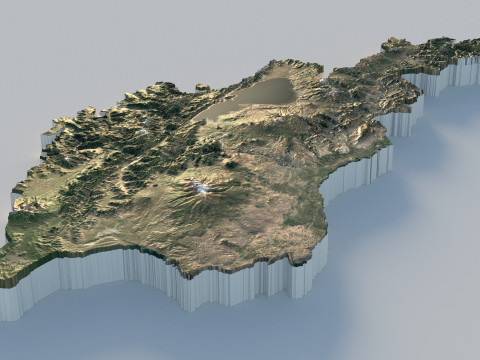 Armenia Terrain Map 3D-Modell
