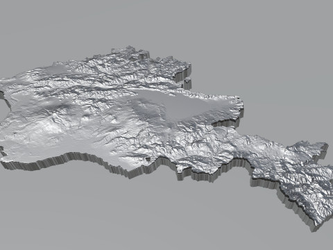 Armenia Terrain Map 3D-Modell