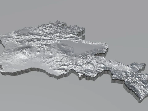 Armenia Terrain Map 3D Model