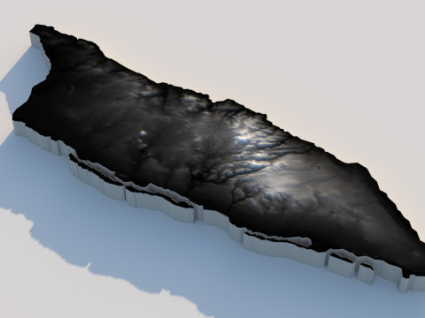 Aruba Terrain Map 3D Модель