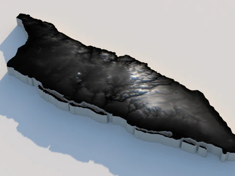 Aruba Terrain Map 3D Model