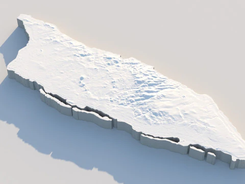 Aruba Terrain Map 3D Model