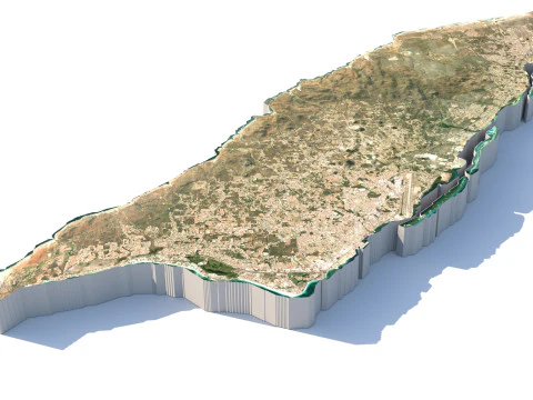 Aruba Terrain Map 3D Model