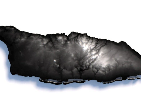 Aruba Terrain Map 3D Model