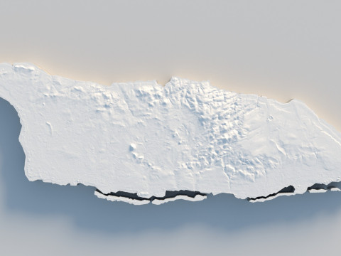 Aruba Terrain Map 3D Модель