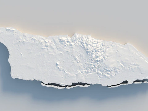 Aruba Terrain Map 3D Model