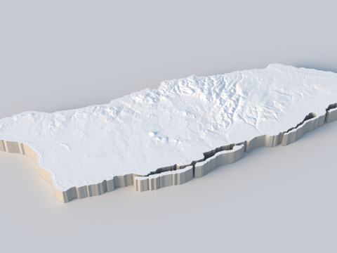 Aruba Terrain Map 3D Модель