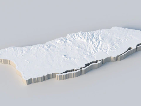 Aruba Terrain Map 3D Model