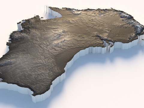 Australia Terrain Map Modelo 3D