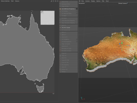 Australia Terrain Map Modelo 3D