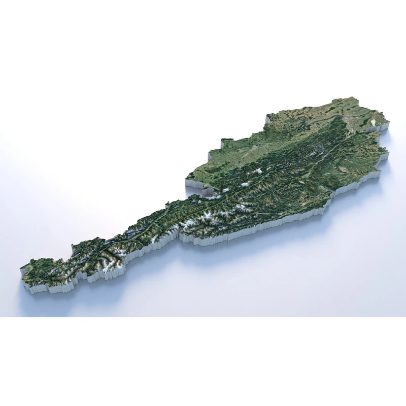 Austria Terrain Map 3D Model .c4d .max .obj .3ds .fbx .stl .blend 