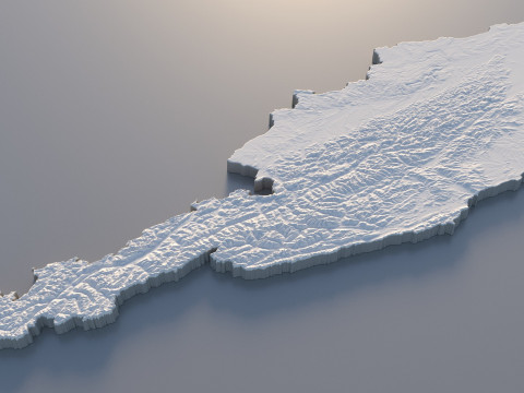 Austria Terrain Map Modèle 3D