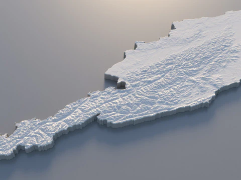Austria Terrain Map 3D Model