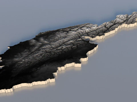 Austria Terrain Map 3D Model