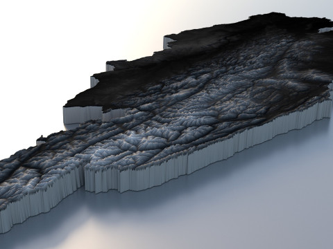 Austria Terrain Map Modèle 3D