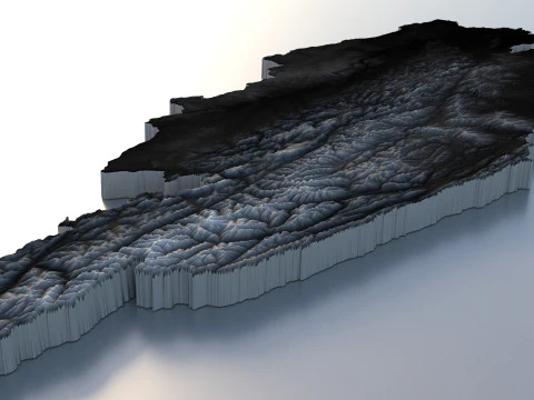 Austria Terrain Map 3D Model