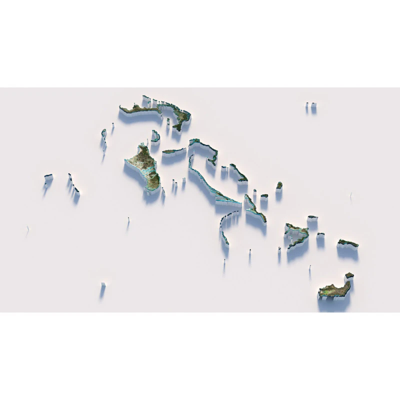Bahamas Terrain Map 3D Model .c4d .max .obj .3ds .fbx .stl .blend 