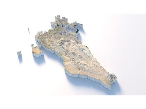 Bahrain Terrain Map 3D Модель