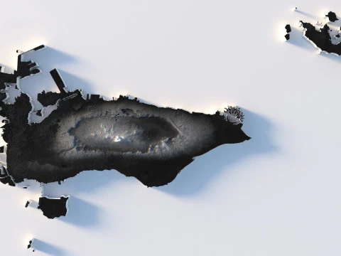 Bahrain Terrain Map 3D Model